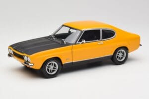 Ford Capri 2600 RS Signal Keltainen Mustalla Minichamps 1:18 180089070 Metalli
