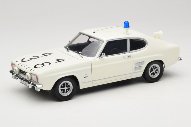 Ford Capri Autobahnpolizei Dusseldorf Minichamps 1:18 150089090 Metalli