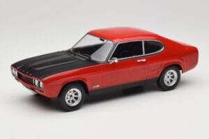 Ford Capri Mk1 RS 2600 Punainen Mustalla Konepellillä MCG 1:18 MCG18538 Metalli