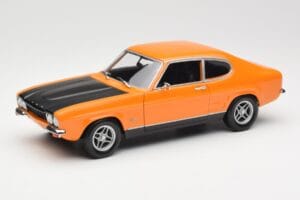 Ford Capri Mk1 RS 2600 Signal Orange Musta Minichamps 1:18 150089077 Metalli