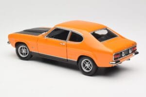 Ford Capri Mk1 RS 2600 Signal Orange Musta Minichamps 1:18 150089077 Metalli — kuva 7 / 8