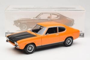 Ford Capri Mk1 RS 2600 Signal Orange Musta Minichamps 1:18 150089077 Metalli — kuva 8 / 8