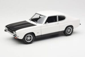 Ford Capri Mk1 RS 2600 Valkoinen Musta Minichamps 1:18 150089078 Metalli