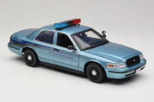 Ford Crown Victoria Police Cruiser Twilight Blue Greenlight 1:18 1643 Metalli — kuva 6 / 8