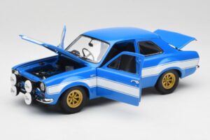 Ford Escort Mk1 RS 1600 Sininen Valkoinen Raidat Minichamps 1:18 100688102 Metalli — kuva 2 / 8