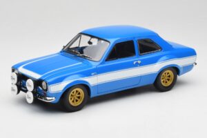 Ford Escort Mk1 RS 1600 Sininen Valkoinen Raidat Minichamps 1:18 100688102 Metalli