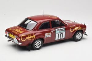 Ford Escort RS 1600 Mk1 #10 H. Mikkola / J. Davenport RAC Rally 1974 IXO 1:18 18RMC047C Metalli — kuva 2 / 6
