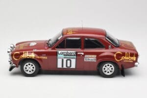 Ford Escort RS 1600 Mk1 #10 H. Mikkola / J. Davenport RAC Rally 1974 IXO 1:18 18RMC047C Metalli — kuva 3 / 6