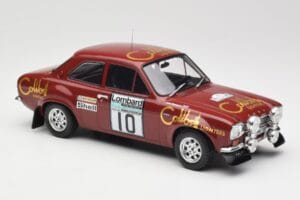 Ford Escort RS 1600 Mk1 #10 H. Mikkola / J. Davenport RAC Rally 1974 IXO 1:18 18RMC047C Metalli — kuva 4 / 6