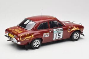 Ford Escort RS 1600 Mk1 #15 M. Alen / I. Kivimäki RAC Rally 1974 IXO 1:18 18RMC047B Metalli — kuva 2 / 6
