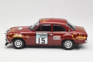 Ford Escort RS 1600 Mk1 #15 M. Alen / I. Kivimäki RAC Rally 1974 IXO 1:18 18RMC047B Metalli — kuva 3 / 6