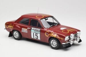 Ford Escort RS 1600 Mk1 #15 M. Alen / I. Kivimäki RAC Rally 1974 IXO 1:18 18RMC047B Metalli — kuva 4 / 6