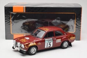 Ford Escort RS 1600 Mk1 #15 M. Alen / I. Kivimäki RAC Rally 1974 IXO 1:18 18RMC047B Metalli — kuva 6 / 6