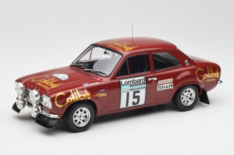 Ford Escort RS 1600 Mk1 #15 M. Alen / I. Kivimäki RAC Rally 1974 IXO 1:18 18RMC047B Metalli