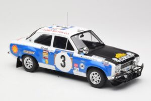 Ford Escort RS 1600 Mk1 #3 V. Preston Jr. / B. Smith Safari Rally 1973 IXO 1:18 18RMC075B Metalli — kuva 4 / 6