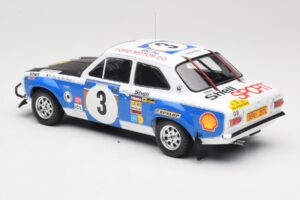 Ford Escort RS 1600 Mk1 #3 V. Preston Jr. / B. Smith Safari Rally 1973 IXO 1:18 18RMC075B Metalli — kuva 5 / 6