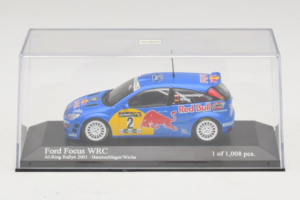 Ford Focus WRC #2 R. Baumgartner / B. Wichs Red Bull Rally Austria 2001 Minichamps 1:43 430008907 Metalli — kuva 4 / 5