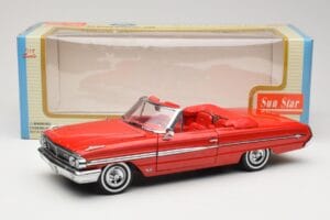 Ford Galaxie 500 Avoauto Punainen Sun Star 1:18 1420 Metalli — kuva 8 / 8