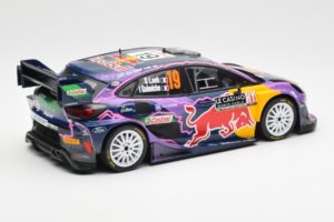 Ford Puma Rally1 #19 S. Loeb / I. Galmiche Rally Monte Carlo Winner 2022 IXO 1:18 18RMC110 Metalli — kuva 2 / 6