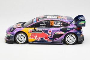 Ford Puma Rally1 #19 S. Loeb / I. Galmiche Rally Monte Carlo Winner 2022 IXO 1:18 18RMC110 Metalli — kuva 3 / 6
