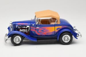 Ford Roadster Street Rod Sininen with Fire Road Signature 1:18 92249 Metalli — kuva 4 / 8