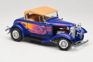 Ford Roadster Street Rod Sininen with Fire Road Signature 1:18 92249 Metalli — kuva 6 / 8