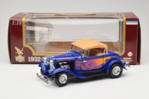 Ford Roadster Street Rod Sininen with Fire Road Signature 1:18 92249 Metalli — kuva 8 / 8