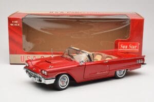 Ford Thunderbird Avoauto Punainen Sun Star 1:18 4311 Metalli — kuva 8 / 8