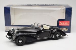 Horch 855 Roadster Musta Sun Star 1:18 2401 Metalli — kuva 8 / 8