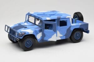 Hummer H1 Humvee Sininen & Valkoinen Motormax 1:18 73157 Metalli — kuva 2 / 8