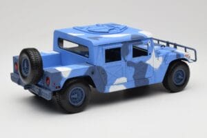 Hummer H1 Humvee Sininen & Valkoinen Motormax 1:18 73157 Metalli — kuva 3 / 8