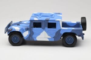 Hummer H1 Humvee Sininen & Valkoinen Motormax 1:18 73157 Metalli — kuva 4 / 8