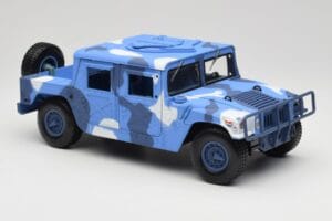 Hummer H1 Humvee Sininen & Valkoinen Motormax 1:18 73157 Metalli — kuva 6 / 8