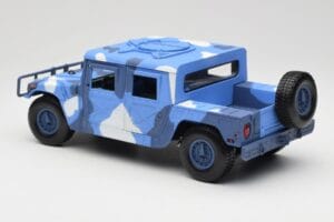 Hummer H1 Humvee Sininen & Valkoinen Motormax 1:18 73157 Metalli — kuva 7 / 8