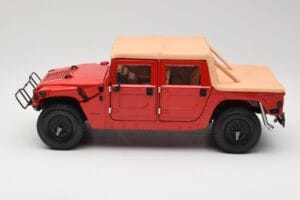 Hummer H1 Soft Top Punainen Exoto 1:18 01805 Metalli — kuva 4 / 8