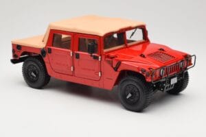 Hummer H1 Soft Top Punainen Exoto 1:18 01805 Metalli — kuva 6 / 8