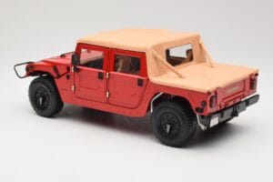 Hummer H1 Soft Top Punainen Exoto 1:18 01805 Metalli — kuva 7 / 8