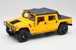Hummer H1 Soft Top Keltainen Maisto 1:18 56041 Metalli