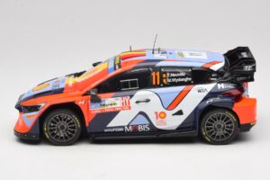 Hyundai i20 N Rally1 #11 T. Neuville / M. Wydaeghe Rally Japan WRC World Champion 2024 IXO 1:18 18RMC228 Metalli — kuva 3 / 6
