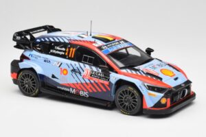Hyundai i20 N Rally1 WRC #11 T. Neuville / M. Wydaeghe Rally Monte Carlo Winner 2024 IXO 1:18 18RMC194 Metalli — kuva 4 / 6