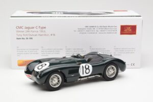 Jaguar C-Type #18 T. Rolt / D. Hamilton 24 Hours of Le Mans Winner 1953 CMC 1:18 M-195 Metalli — kuva 6 / 6