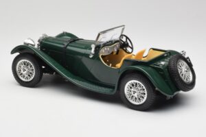 Jaguar SS 100 Roadster Vihreä Bburago 1:18 3006 Metalli — kuva 7 / 8