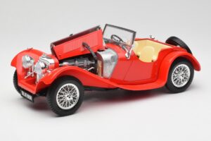 Jaguar SS 100 Punainen Bburago 1:18 3006-M1 Metalli — kuva 2 / 8
