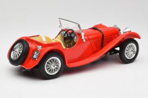 Jaguar SS 100 Punainen Bburago 1:18 3006-M1 Metalli — kuva 3 / 8