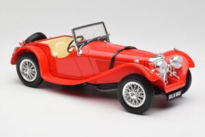 Jaguar SS 100 Punainen Bburago 1:18 3006-M1 Metalli — kuva 6 / 8