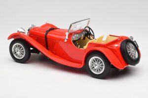 Jaguar SS 100 Punainen Bburago 1:18 3006-M1 Metalli — kuva 7 / 8