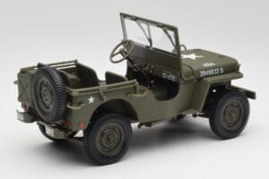 Jeep Willys Sotilasvihrinen Gate 1:18 1061 Metalli — kuva 3 / 8