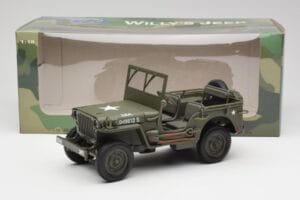 Jeep Willys Sotilasvihrinen Gate 1:18 1061 Metalli — kuva 8 / 8