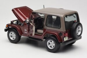 Jeep Wrangler TJ Sahara Punainen Maisto 1:18 31662 Metalli — kuva 5 / 8