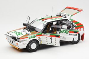 Lancia Delta HF 4WD #1 D. Cerrato Totip Rally Targa Florio 1987 Kyosho 1:18 08960C Metalli — kuva 2 / 8